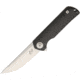 Liong Mah Designs Warrior One Framelock CF Folding Knife,3.5in,S35VN Steel,Standard Edge,Stonewash,Carbon Fiber Front Handle LMDW1CF
