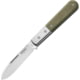 Lionsteel Barlow Roundhead Folding Knife, 3in, M390 Stainless, Satin Finish, Roundhead Blade, Green Canvas Micarta Handle, CK0111 CVG