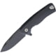 Lionsteel ROK Framelock Folding Knife, 3.25in Black Bohler M390 SS Drop Point, Black Aluminum Handle, ROK A BB