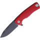 Lionsteel ROK Framelock Folding Knife, 3.25in Black Bohler M390 SS Drop Point, Red Aluminum Handle, ROK A RB