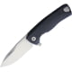 Lionsteel ROK Framelock Folding Knife, 3.25in Satin Bohler M390 SS Drop Point, Black Aluminum Handle, ROK A BS