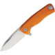 Lionsteel ROK Framelock Folding Knife, 3.25in Satin Bohler M390 SS Drop Point, Orange Aluminum Handle, ROK A OS