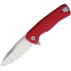 Lionsteel ROK Framelock Folding Knife, 3.25in Satin Bohler M390 SS Drop Point, Red Aluminum Handle, ROK A RS