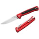 Lionsteel Skinny Framelock Folding Knife by Michele Pensato, 4.5in Closed, 3.5in Stonewash CPM MagnaCut Stainless Blade, Red Aluminum Handle, SK01ARS