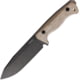 Lionsteel T6 Fixed Blade Knife, 5.83in, Black Stonewash CPM 3V, Drop Point Blade, Natural Micarta, T6BCVN