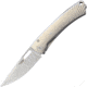 Lionsteel TiSpine Framelock Gray Shiny Folding Knife, 3.25in Satin M390 SS Blade, Gray Sculpted Titanium Handle, Thumb Pull, Pocket Clip, Packaged In A Plexiglass Tube, Shiny Finish Handle, TS1 GS