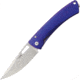 Lionsteel TiSpine Framelock Shiny Folding Knife, 3.25in Satin Bohler M390 SS Blade, Purple Polished Titanium Handle, Thumb Pull, Pocket Clip, Packaged In A Plexiglass Tube, TS1 VS