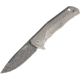 Lionsteel TRE Damascus Fade Folding Knife,2.875in,Drop Point,Matte Gray,Titanium Handle LSTTREDFGY