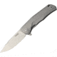 Lionsteel TRE Titanium Framelock Folding Knife,2.88in,Bohler M390 Steel,Drop Point,Stonewash,Matte Gray,Titanium Handle LSTTREBR