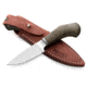 Lionsteel Willy Fixed Blade Knife, 3.1in, M390 Steel, Drop Point, Micarta/Ti Handle, Green Canvas, WL1 CVG