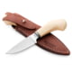 Lionsteel Willy Fixed Blade Knife, 3.1in, M390 Steel, Drop Point, Micarta/Ti Handle, Ivory, WL1 MW