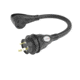Lippert 381646 Pigtail Adapter 30A RV Connector To 30A Marine Plug, Black, FP3130R-SB