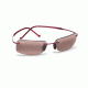 Maui Jim Little Beach Sunglasses w/ Burgundy Frame and Maui Rose Lenses - R515-07, Quarter View