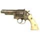 Llama Deluxe-Martial Revolver, .38 Special, 4in barrel, chrome finish steel frame, mother of pearl grip, revolving chamber, target sights, 6 round cylinder, LLA-DM-.38 SP-4-1-FRRMPG