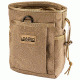 Loaded Gear CX-700 Drawstring Dump Pouch, Compatible w/ Molle System, Dark Earth, 5.5 x 3 x 7.5 in BI12626