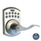 Lockstate Electronic Keypad Lever Door Lock, Bolder Style, Satin Nickel, LS-L550-SN