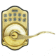 LockState LS-L500 Electronic Keypad Lever Door Lock,Polished Brass LS-L500-PB