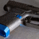 Lockstep Arms Glock 43 Magazine Release, Anodized, Blue, LA-G43-150-BLU