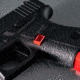 Lockstep Arms Glock 43 Magazine Release, Anodized, Red, LA-G43-150-RED