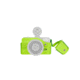 Lomography Fisheye Case, Lime Punch w/ Camera 455