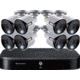 Lorex 4K Ultra HD 16-Channel Security System with 2 TB DVR and Eight 4K Ultra HD Bullet Security Cameras w/Color Night Vision, Active Deterrence, and Smart Home Voice Control, DK162-88DAE
