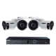 Lorex 5MP 4K Ultra HD IP NVR system w/ 4 IP 2K Cameras, White, LNK71082T45B