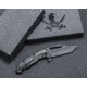 LOTAR Combat Akrav Gen 4 MilSpec Elite Folding Knives, 88.8mm, D2, Recurve, Titanium, Plain Edge, Black, F104BK