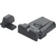 LPA SPR Adjustable Black Serrated Sight Set For Beretta Mod - Stock And Bridadier w/ Dovetail Front Sight, Black, SPR96BE07