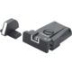 LPA SPR Adjustable White Outline Sight Set For Beretta Mod - Stock And Bridadier w/ Dovetail Front Sight, Black, SPR96BE18