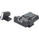 LPA SPR Adjustable White Outline Sight Set For Browning Mod - GP Vig, GP MKIII, GP Pract., GP40 S&amp;W, Black, SPR62BN18