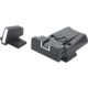 LPA SPR Adjustable White Outline Sight Set For Browning Mod - GP Vig, GP MKIII, GP Pract., GP40 S&amp;W, Black, SPR62BN18