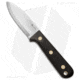 LT Wright Knives Genesis Scandi Bush Fixed Blade Knife, 4.25in, A2, Spear Point Blade, Micarta, Black Handle, Satin, Black/Steel, 9.00 inch, BHQ-28293