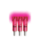 Lumenok 2216 Lighted Crossbow Nock Flat Bolt Ends, 3-Pack, Pink 2216F3P