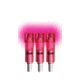 Lumenok 2219 Lighted Crossbow Nock Flat Bolt Ends, 3-Pack, Pink 2219F3P
