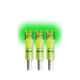 Lumenok Lighted Crossbow Nock Carbon Impact Flat Bolt Ends, 3-Pack, Green CI3000F3G