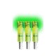 Lumenok Lighted Crossbow Nock Full Metal Jacket Flat Bolt Ends, 3-Pack, Green FMJF3G
