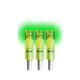 Lumenok Lighted Crossbow Nock Full Metal Jacket Flat Bolt Ends, 3-Pack, Green, FMJF3G