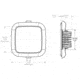 Lumitec Square Mirage Down 380 Lumens Hi CRI LED Light w/ Dimming / Glass Housing, No Bezel, Warm White, 116199