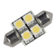 Lunasea Lighting Single-Sided 10-30VDC/0.7W/60 Lumens 4 LED Festoon Light, Warm White, LLB-202W-21-00
