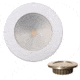 Lunasea Lighting Zero Emi Recessed 3.5in 575 Lumen LED Blue w/White Stainless Steel Bezel Light, 12VDC, Warm White, LLB-46WB-0A-WH