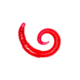 Lunkerhunt River Worm Worm, 8, 2in, Red Worm, LHPFRW03