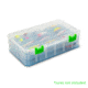 Lure Lock 3 in 1 Deep Box w/Dividers &amp; Ocean Blue Tak Liner, Clear/Green, LL1DWD