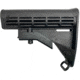 Luth-AR M4 Buttstock w/Rear Sling Swivel and Retro Latch Plate, Black, Carbine, BS-M4-ADP