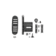 Luth-AR MBA-3 Buttplate Assy - 3-Axis, Black BPA-3AX