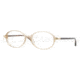 Luxottica LU4334 Single Vision Prescription Eyeglasses C484-5116 - Light Brown Transparent Frame