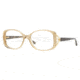Luxottica LU4337B Progressive Prescription Eyeglasses C484-5216 - Light Brown Transparent Frame