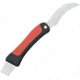 Mac Coltellerie Mushroom Knife Red Folding Knife,2.75in,Stainless Steel,Standard Edge,Satin,Black,Rubber Handle MACA460R