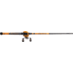 Team Lew's Signature Series Casting Rod, 7ft 6in 1-PC Graphite Blank w/ FOCAS Technology, Medium  w/ Fast, Seaguide RA Line Guides, Split-Grip Handle, Silver/Black, TLS76M-CB