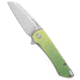 Machinewise MachineWise Mojave Flipper Knife Green Mosaic Ti 3.50" SW S90V, Green, CPM S90V, adult, BHQ-235929