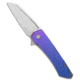 Machinewise MachineWise Mojave Flipper Knife Midnight Fade Stars Ti 3.50" SW S90V, Blue/Purple, CPM S90V, adult, BHQ-233385